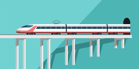 Train. Vector illustration for your design and Infographic template.