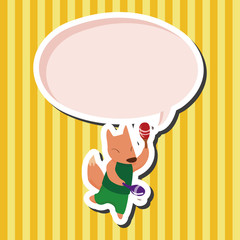 animal fox cartoon theme elements