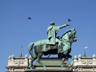 The monument of Knez Mihailo in Belgrade