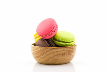 Sweet and colourful french macaroons or macaron.