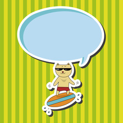 animal cat summer cartoon theme elements