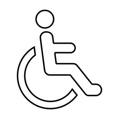 Disabled icon sign Accessibility black on white background