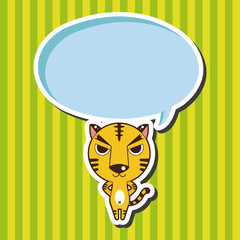 animal tiger cartoon theme elements