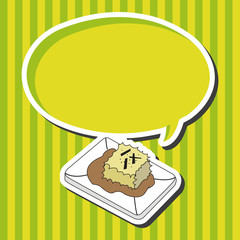 japanese food theme tofu elements vector,eps