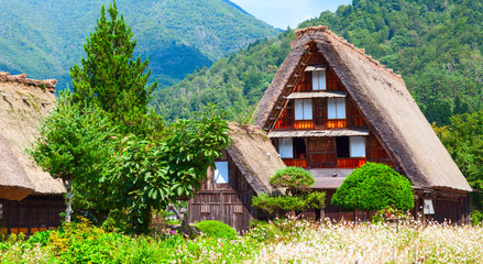 Village located in Gifu Prefecture,site of Shirakawa-go. Japan