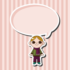 boy man cartoon theme elements