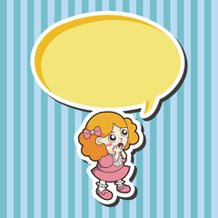 lady girl cartoon theme elements