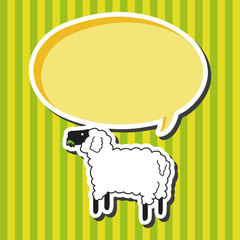 animal sheep cartoon theme elements
