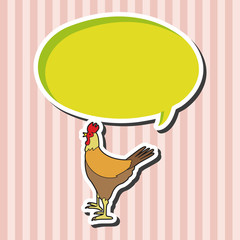animal cock cartoon theme elements