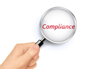 compliance showing through magnifying glass