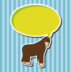 animal gorilla cartoon theme elements