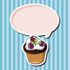 decorating cake flat icon elements background,eps10