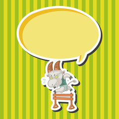 Animal goat doing sports cartoon theme elements