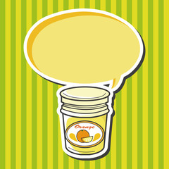 orange jam theme elements vector,eps