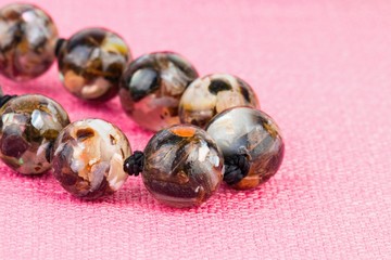 Beads jewelry - Stock Image macro.