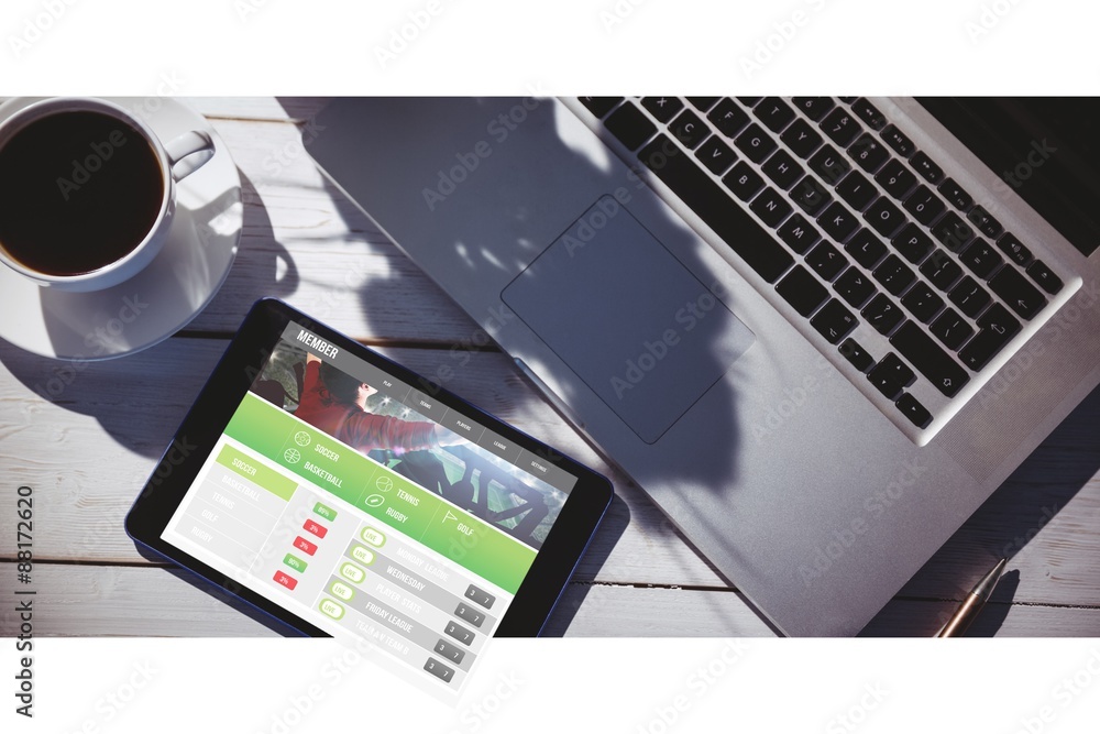 Poster composite image of gambling app screen