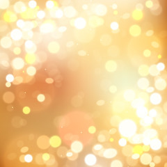 Summer magical background with blurred bokeh lights and place