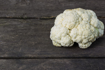 cauliflower on a rustic background