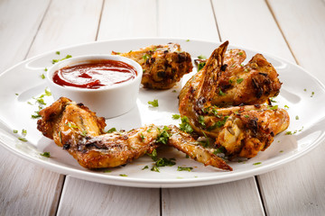 Grilled chicken wings