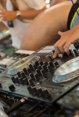DJ mixer detail
