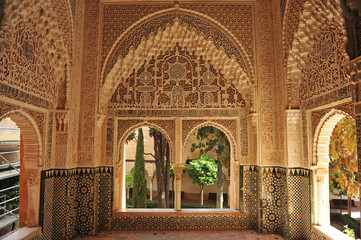 Mirador de Daraxa, Alhambra de Granada, Andalucía, España - obrazy, fototapety, plakaty