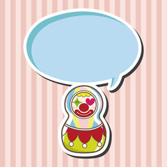 Matryoshka , Russian traditional wooden doll, vector pattern, el