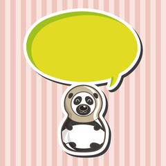 Matryoshka , Russian traditional wooden doll, vector pattern, el