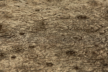 Smoothly water Waves. /Detail photo of smooth, soothing Golden brown water. 
