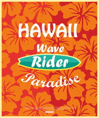Retro surfing typographical poster with place for text for your