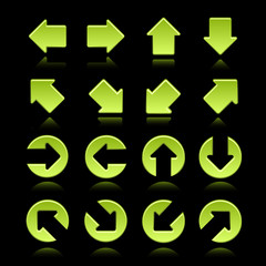 modern green arrows set