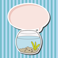 Pet goldfish bowl theme element vector,eps10