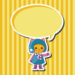 animal cat winter cartoon theme elements