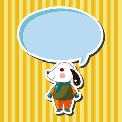 animal dog winter cartoon theme elements