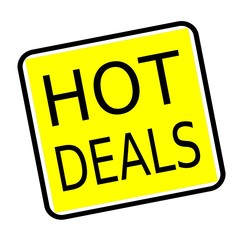 Hot deals black stamp text on yellow background