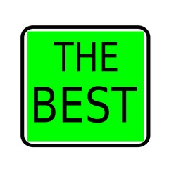 the best black stamp text on green background
