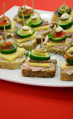 Catering food, canapes