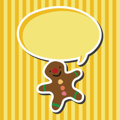 Christmas gingerbread man flat icon elements background,eps10