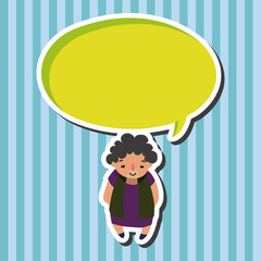 family grandmother character flat icon elements background,eps10