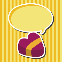 Valentine's Day box of chocolate flat icon elements background,e