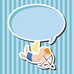 Valentine's day theme cupid elements vector