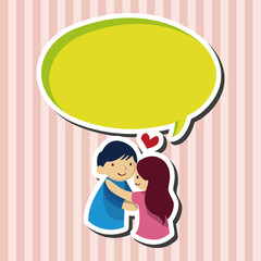 Valentine's day theme love couple elements vector