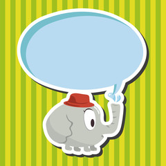 Animal elephant flat icon elements, eps10