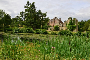 Ruins of a castle in Kent with a Moat