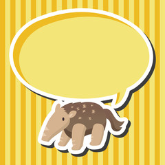 Animal Pangolin flat icon elements, eps10