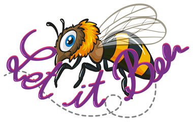 Bee and text