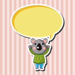 animal koala winter cartoon theme elements