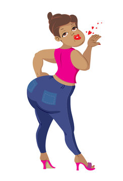 woman with big buttocks