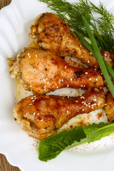 Grilled chicken legs