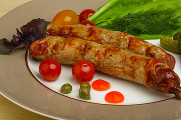 Grilled sausages