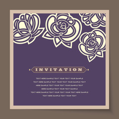 Beautiful vintage invitation cards layouts